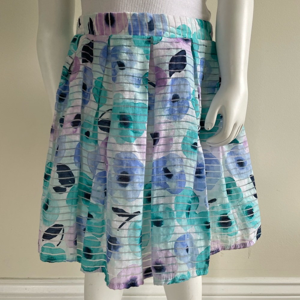 Cherokee Floral Skirt - Blue and Purple
